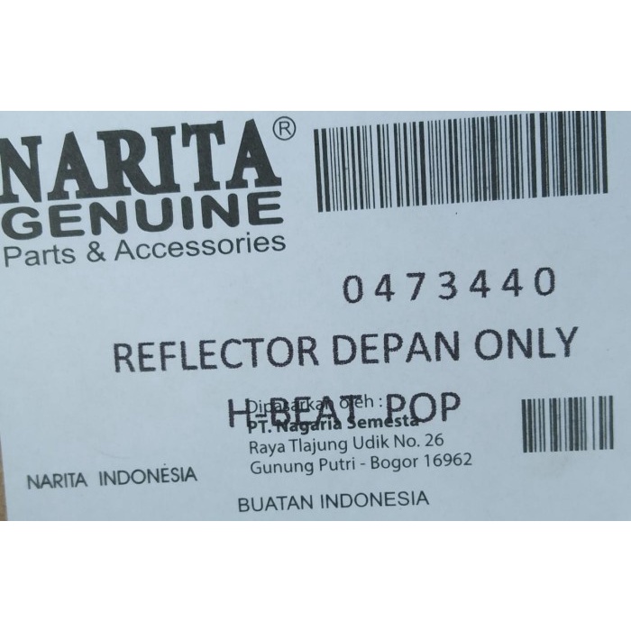 Reflektor Lampu Depan Beat Pop / NARITA - Reflektor lampu depan Honda Beat pop