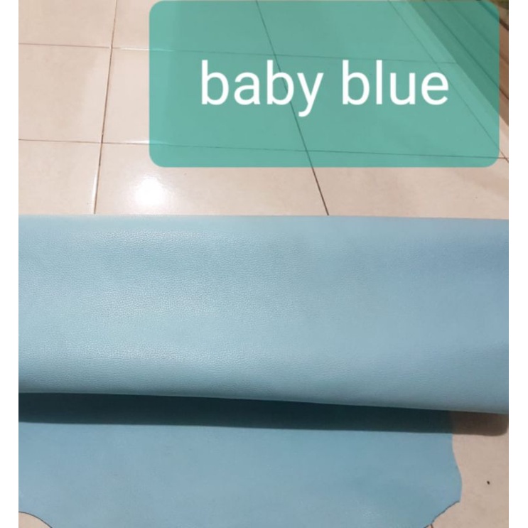 Kulit sapi asli bahan sofa jok tas dll jenis kulit jeruk baby blue