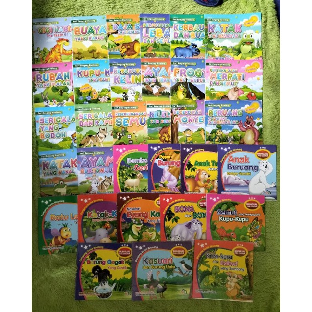 ORIGINAL BUKU CERITA ANAK SERI DONGENG DUNIA BINATANG GIGI HARIMAU BUAYA YANG RAKUS RAJA SINGA LEBAT