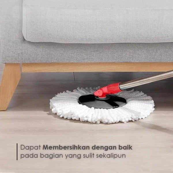 BEST SELLER Alat Pel Lantai Super Praktis Spin Mop Super  Alat Pel Lantai Ultra Pel putar serbaguna spin mop 2 kain pel-TERMURAH