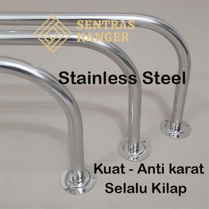 Gantungan Baju Stainless 150cm