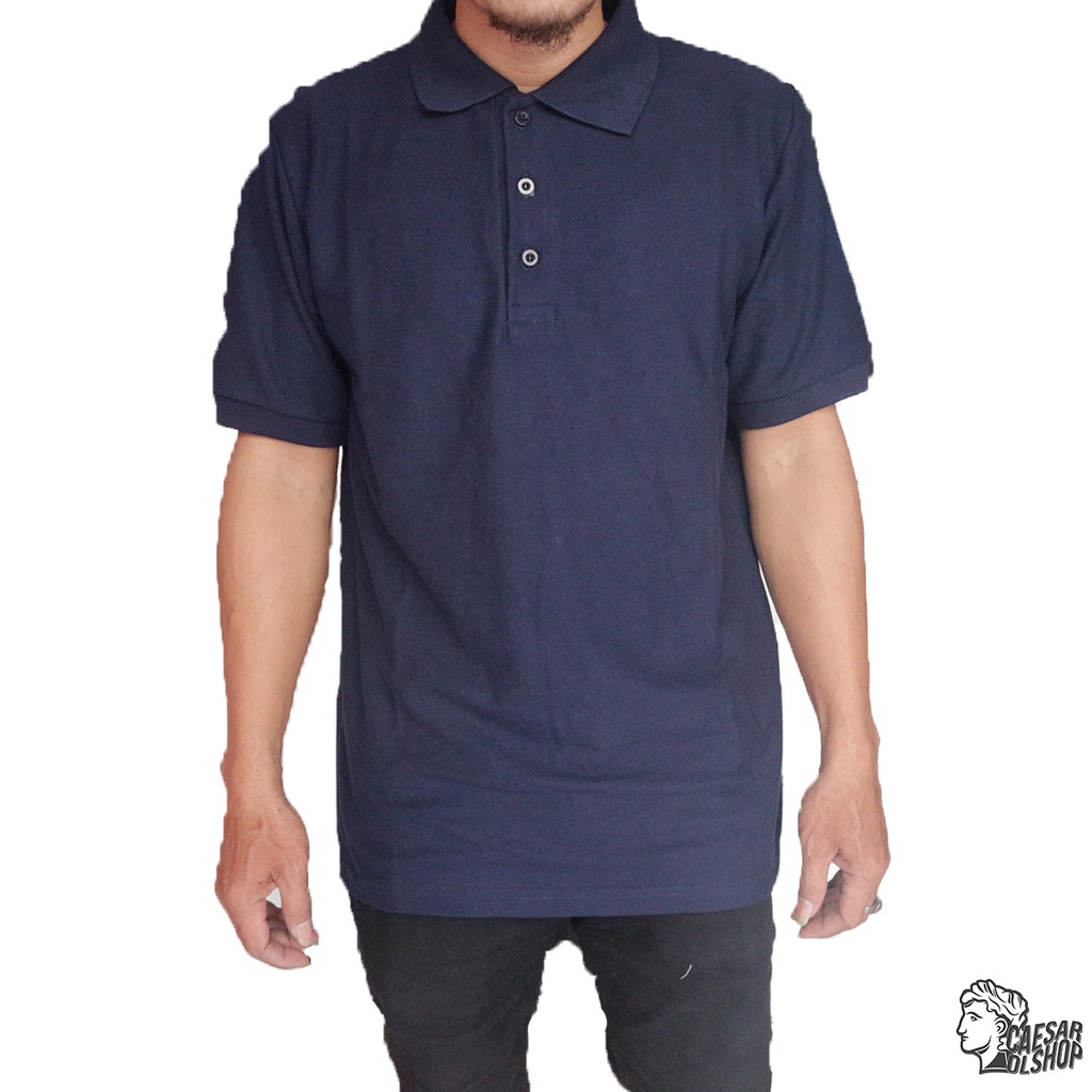 CaesarOlshop - Polo Shirt  | Kaos Polos Pria - Navy