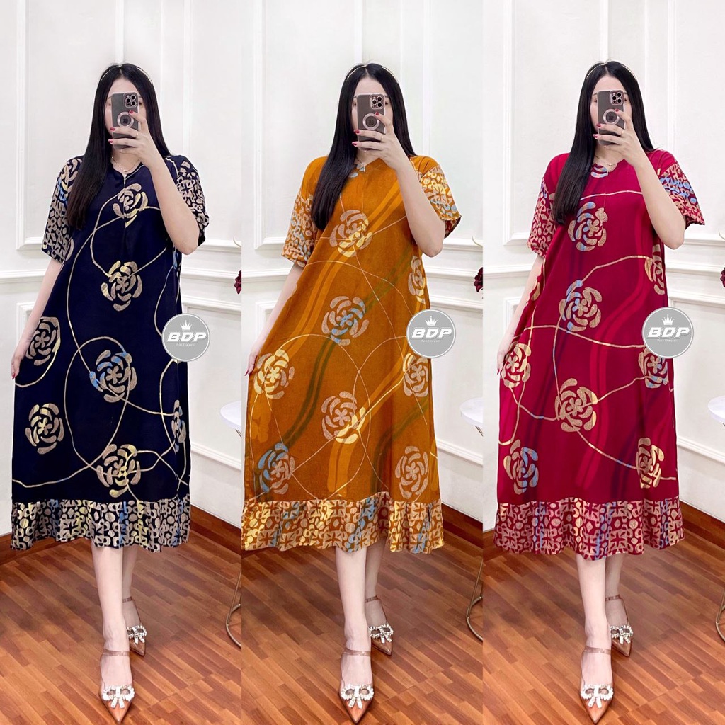 Daster Wanita Rayon Grade A Busui Resleting Depan Baju Tidur Daster Kekinian