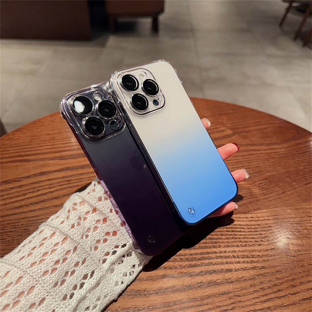 Casing Lensa Pelindung Kamera Bening Mewah Casing Lensa iPhone 14 Pro Max Plus Case Iphone13 12 Pro Max14 Shockproof PC Hard Back Cover Shockproof Back Cover