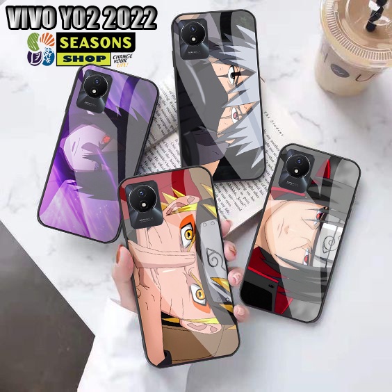 [VIVO Y02 2022] Softcase Kaca Vivo Y02 2022 - Softcase Glass Glitter Vivo Y02 -  Softcase Vivo Y02  