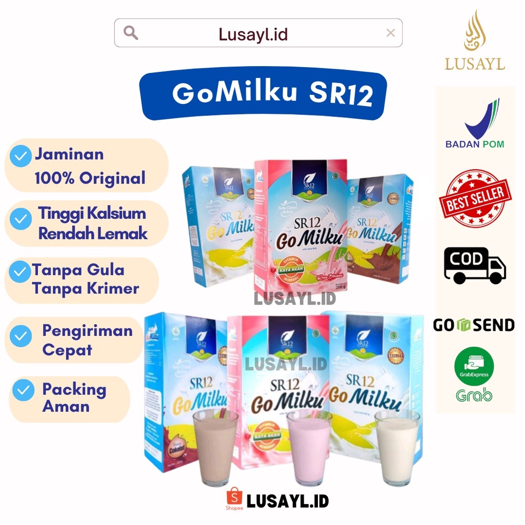 

Suplemen Penambah Berat Anak Susu Kambing Bubuk Etawa Sr12 Gomilku 200G 600 Gram Untuk Pria Wanita - Cod Vitamin Penggemuk Badan Dewasa 100% Original Bpom - Obat Gemuk Nafsu Makan Bayi Laki - Laki No Ketergantungan Racikan Farmasi Resmi Permanen