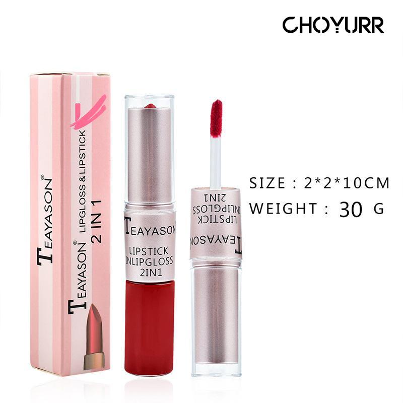 【COD】Lipstick 2in1 Waterproof  Tahan Lama Matte Lipstick Lipgloss Soft Mist -CH