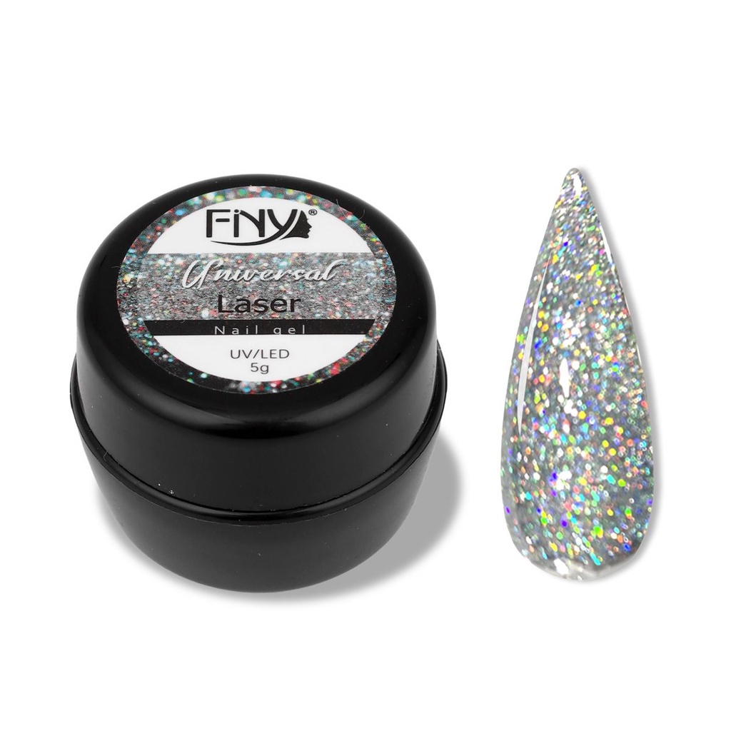 FINY SHINY UNIVERSAL LASER GEL POLISH HOLOGRAM / GLITTER NAILART POT / KUTEK GEL GLITTER BEST SELLER