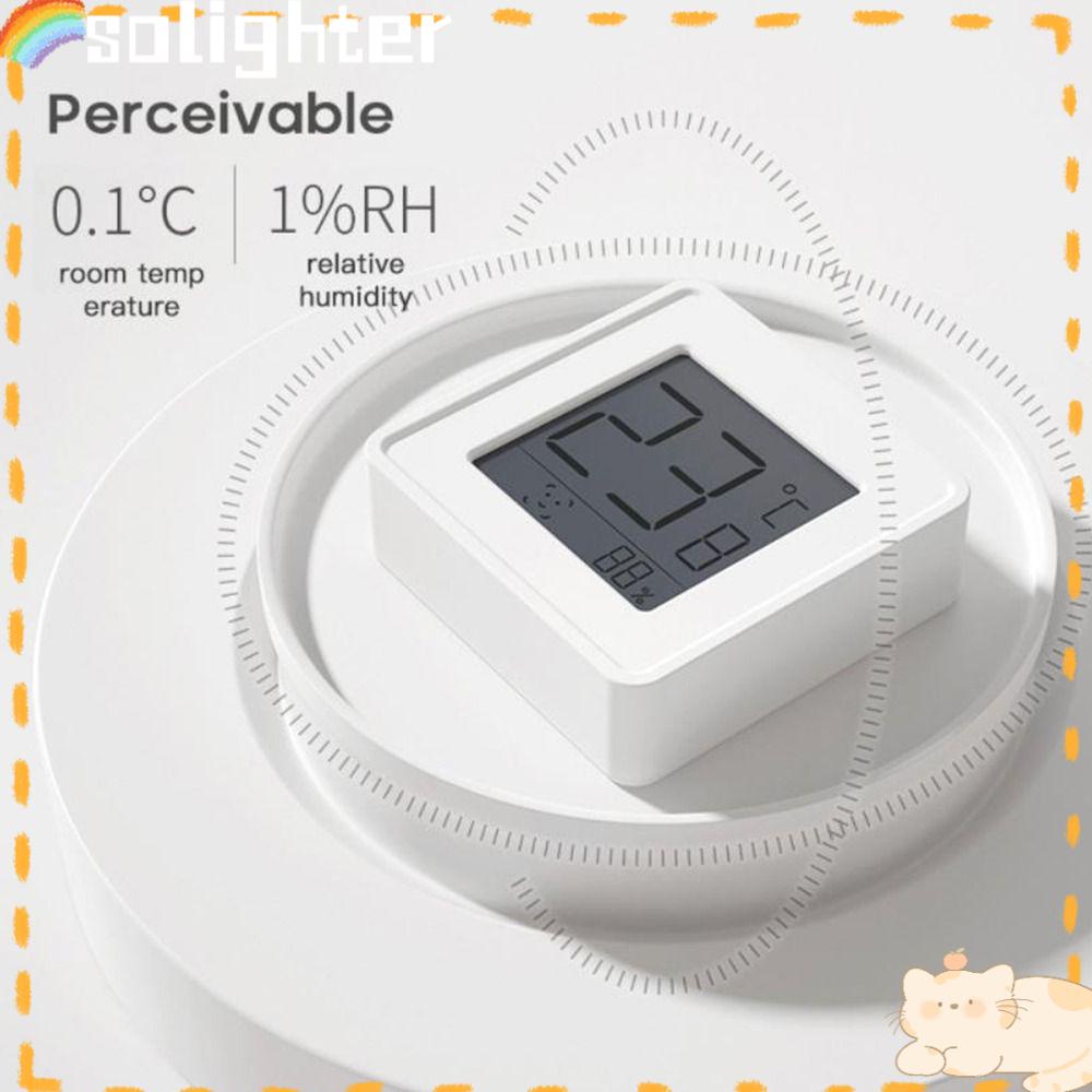 Solighter Digital Thermo-Hygrometer Digital Presisi Tinggi Mini Indoor Sensor Suhu