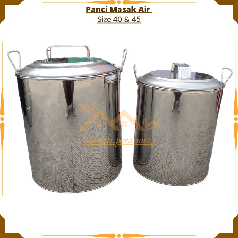 STAINLESS STEEL - Panci Tinggi Stainless No 40-45 Besar Jumbo / Panci Oblong Dandang Langseng Stainl
