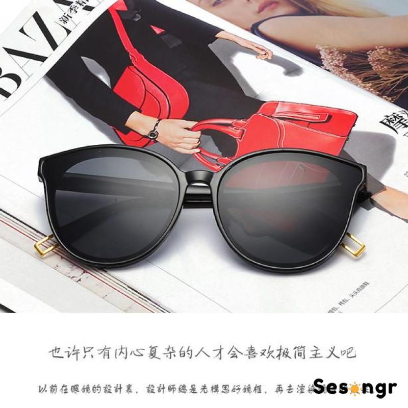 Kacamata Korean Retro Mata Kucing Kacamata Hitam Anti-UV Wanita Sunglasses - SG