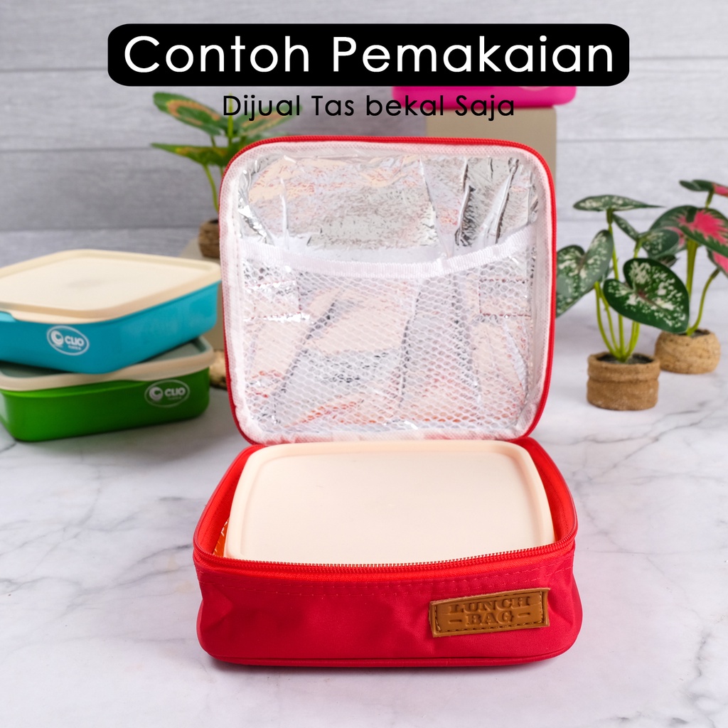 Tas Bekal Polos Lunch Bag Cooler Bag Aluminium Foil Lunch Box Set LOLY tuppyTempat Penyimpan Makanan