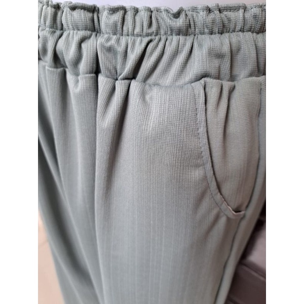 Celana Kulot Knit Tebal Jumbo Nyaman 92cm