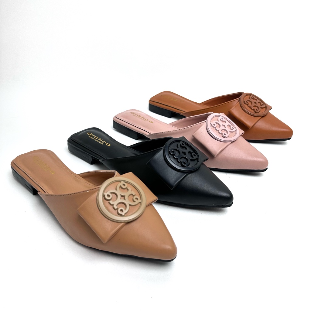 Gratica Sepatu Wanita Sendal Mules Lancip Disa AP 85