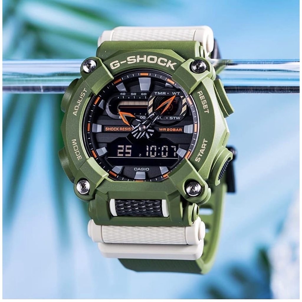 ORIGINAL !!! FREE BOX DAN PAPER BAG !!! JAM TANGAN PRIA GA 900 TALI RUBBER ANTI AIR !!!