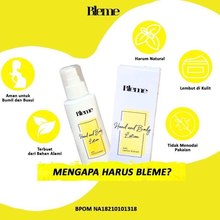 BODY LOTION BLEME 120 ML BPOM BLEME BODY LATION ORIGINAL BPOM