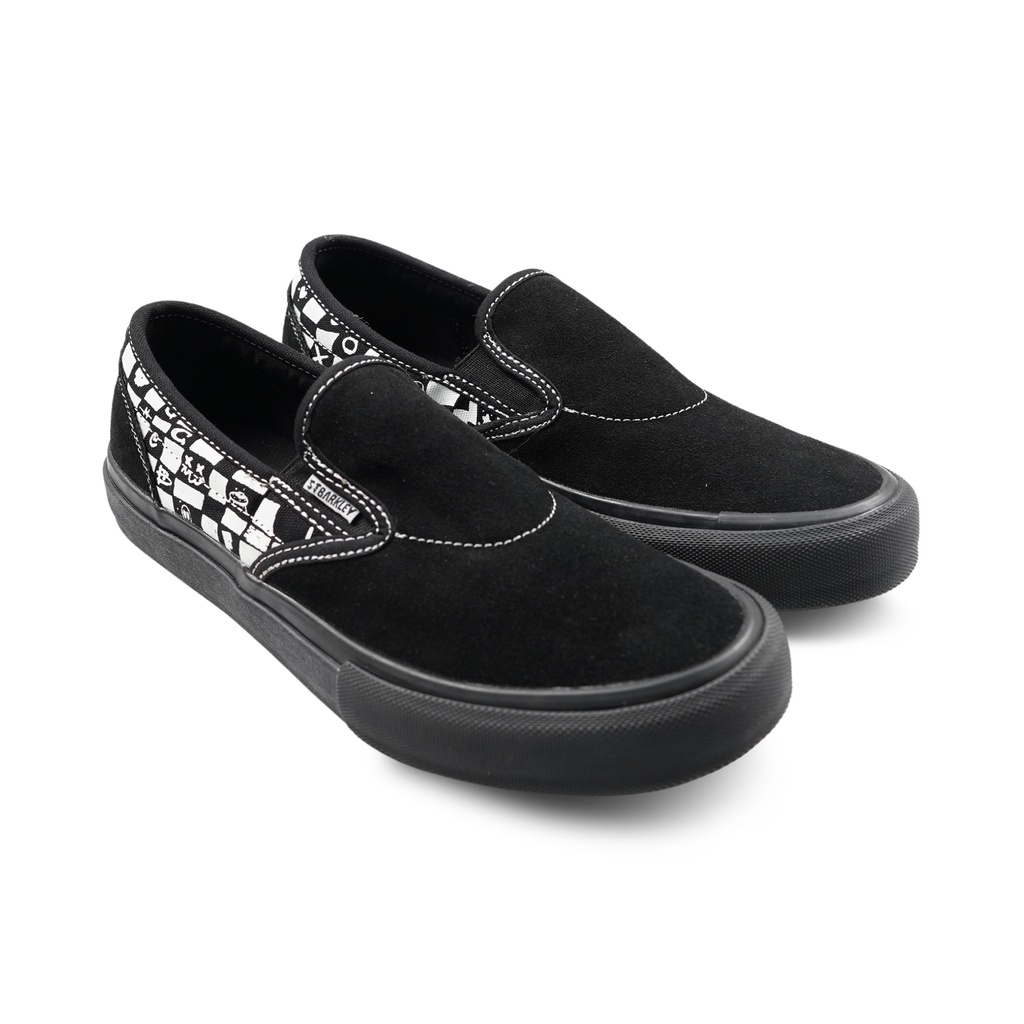 Saint Barkley Cullen Slip On All Black Checkered - Black