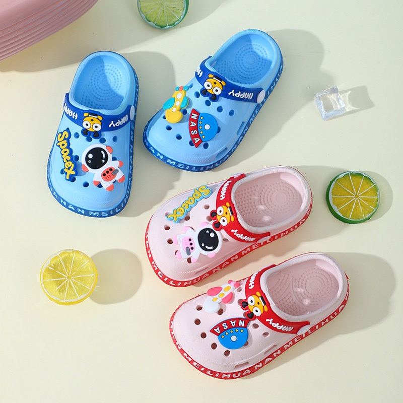 ☀CAMILO☀ SA038 ASTRO NASA Sandal Baim Anak Astronot Bahan Karet Ringan Usia 3-5 Tahun