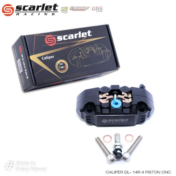 SCARLET RACING Caliper Kaliper Kepala Babi 4 Piston Universal