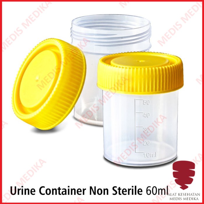Urine Container 60ml Onemed Non Steril Wadah Cup Pot Sample Urin Krim Salep Cream 60 ml
