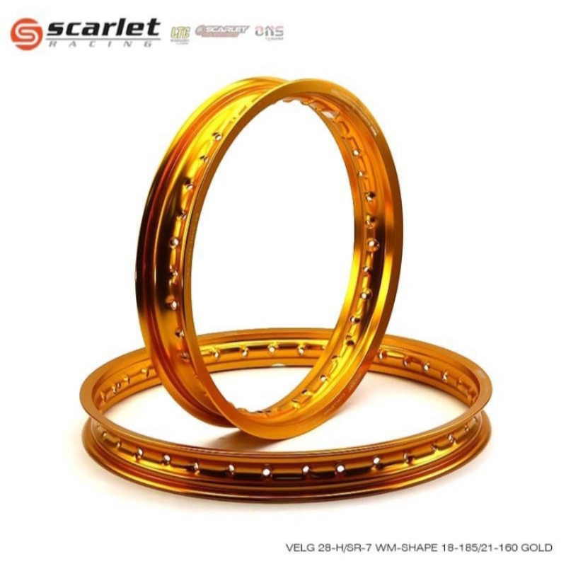 LINGKAR ALOY 18 185  21 160 28  HOLE 7 WT SCARLET RACING