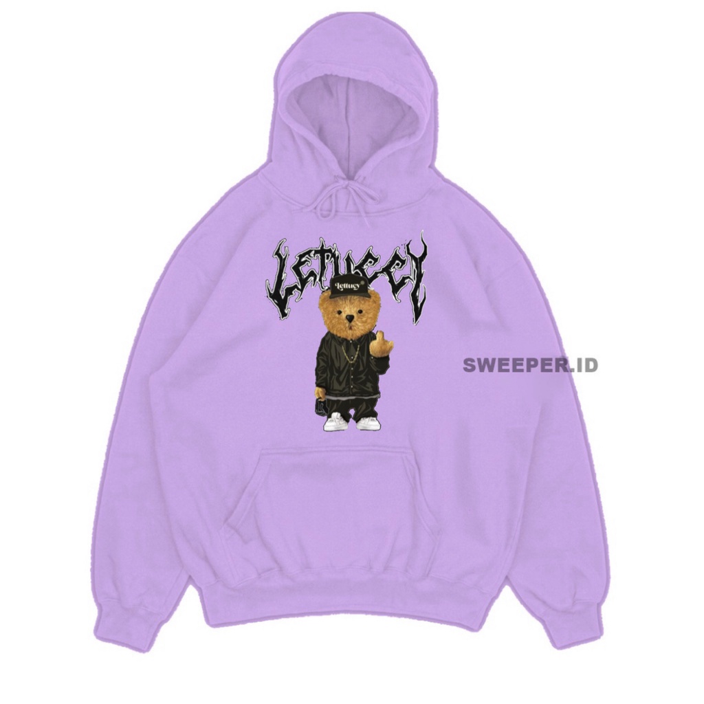 SWEATER HOODIE LETUCCY BEAR CREWNECK KOREAN STYLE BAHAN FLEECE