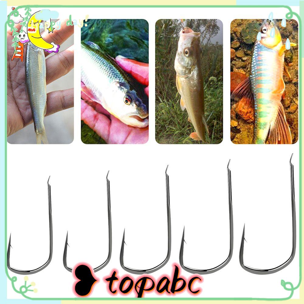 Top 100pcs Kait Lele7# 8# 9# 10# 11# Alat Pancing Mulut Miring Alat Pancing Gepeng Kail Pancing