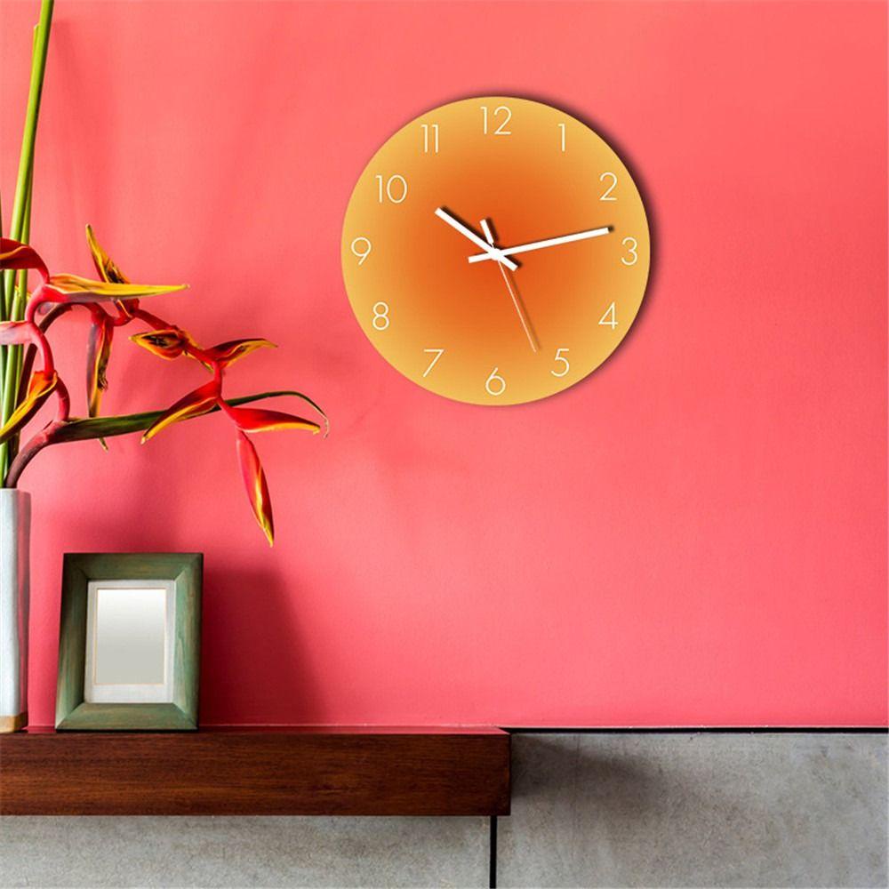 R-flower Sunset Jam Dinding Simple Clock Hiasan Kamar Tidur Gaya Modern Hiasan Dinding