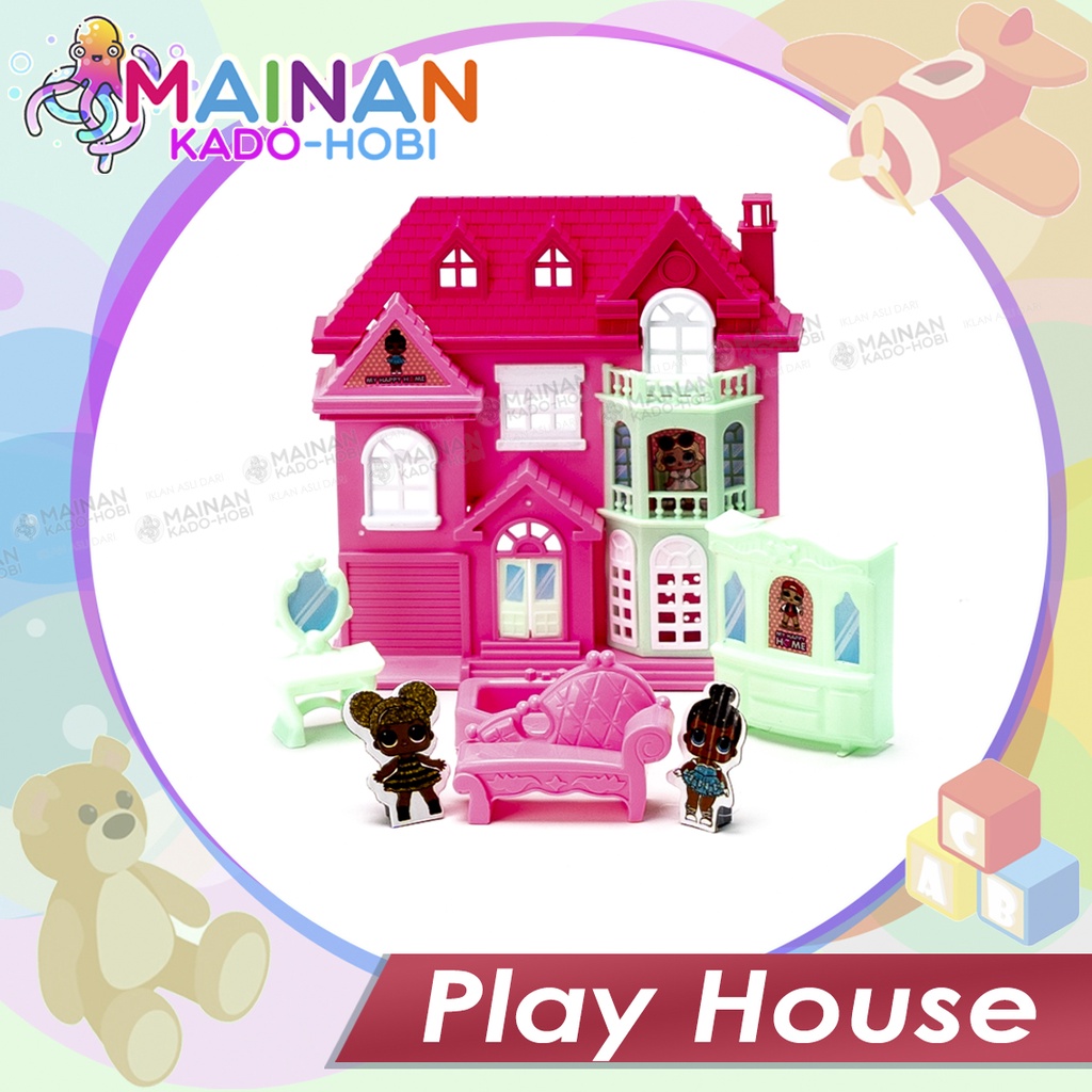 MAINAN ANAK MINIATUR RUMAH ISTANA PLAY HOUSE BONEKA PRINCESS