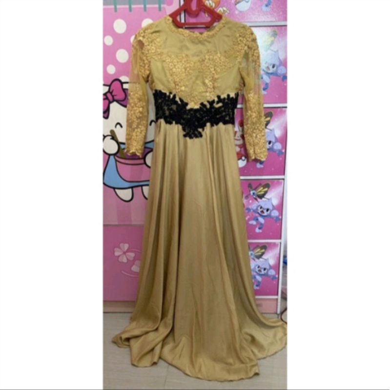 Dress Pesta Gold