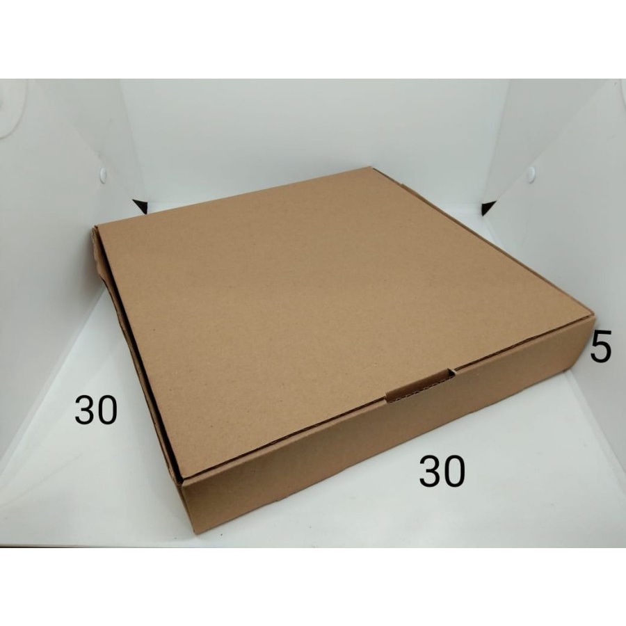 

5pcs KOTAK PIZZA BOX KARDUS KARBON DIE CUT 30x30x5cm