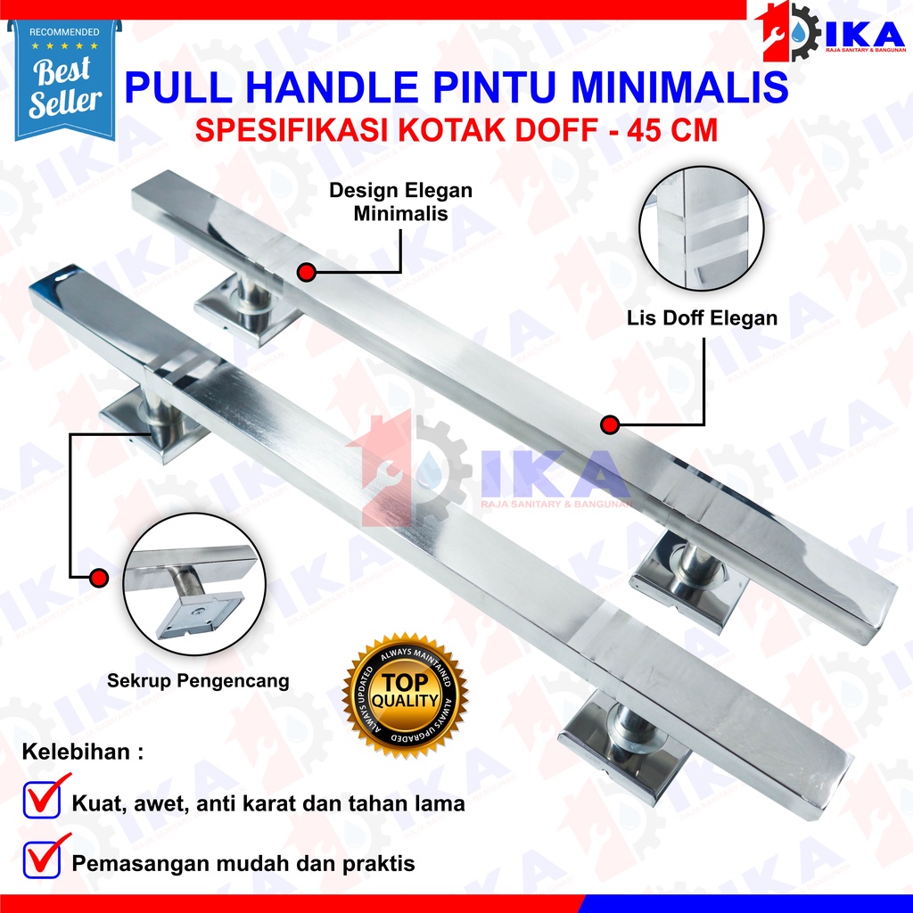 HANDLE PINTU RUMAH JUMBO 45 CM STAINLES TARIKAN PINTU RUMAH GAGANG MINIMALIS ANTI KARAT MEWAH CAKEP