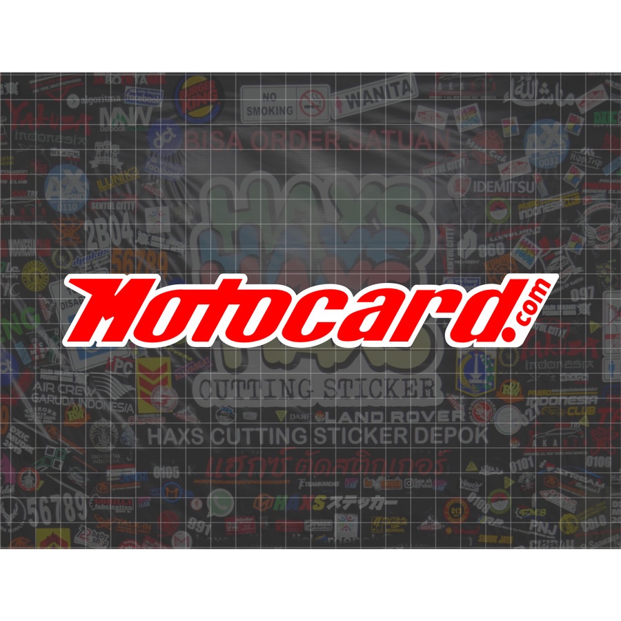 Cutting Sticker Motocard 2 Warna Ukuran 12 Cm Untuk Motor Mobil