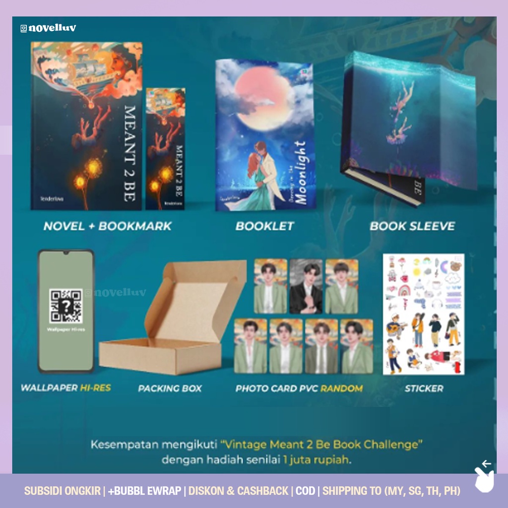 Buku Novel Meant 2 Be & Tulisan Sastra New Version by Tenderlova Original Novel Wattpad Roman Indone