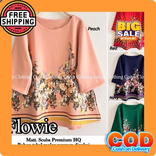 (Promo Cuci Gudang) Tami Top Blouse Bahan Wollycrepe (Busui) Blouse Wanita Baju Atasan Tunik Model S
