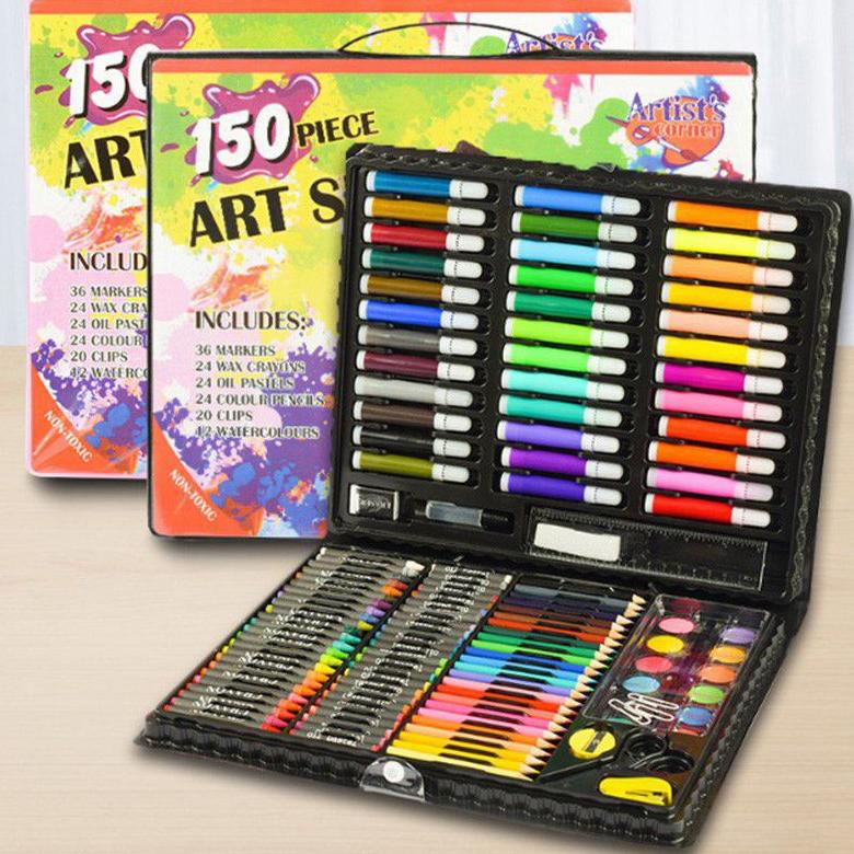 

[ZDC] CRAYON ART SET 150 PCS PENSIL WARNA ALAT LUKIS TERLARISS...,,,,,