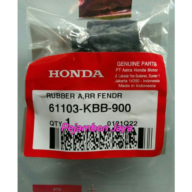 61103KBB900 RUBBER A RR FENDER