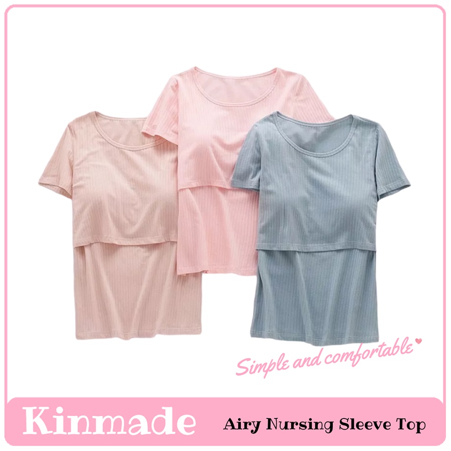 Kinmade Airy Nursing Sleeve Top | Baju Menyusui