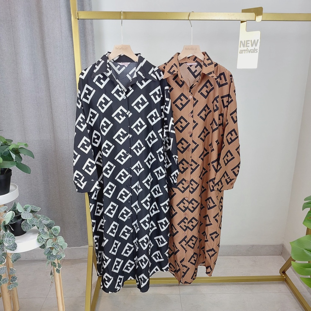 TUNIK / DRESS MOTIF FNDI BUSUI FRIENDLY FASHION WANITA IMPORT BANGKOK NOB