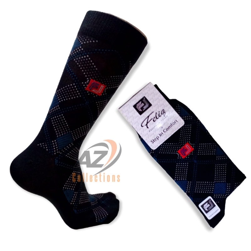 FELIQ, Kaos kaki kantoran Motif Double PE Kualitas Premium