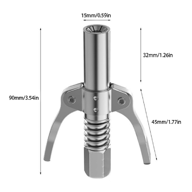 Alat Grease Coupler Heavy Duty Kunci Ganda Quick Lock Dan Release Dengan Handle Ganda