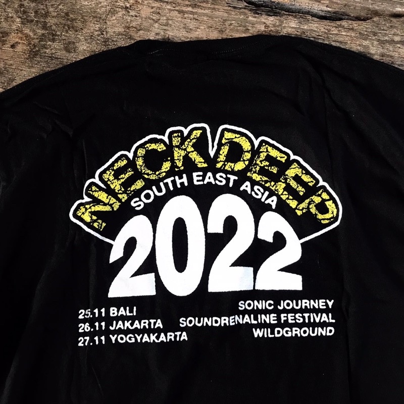 NECK DEEP STFU SOUTH EAST ASIA TOUR 2022 TSHIRT BLACK