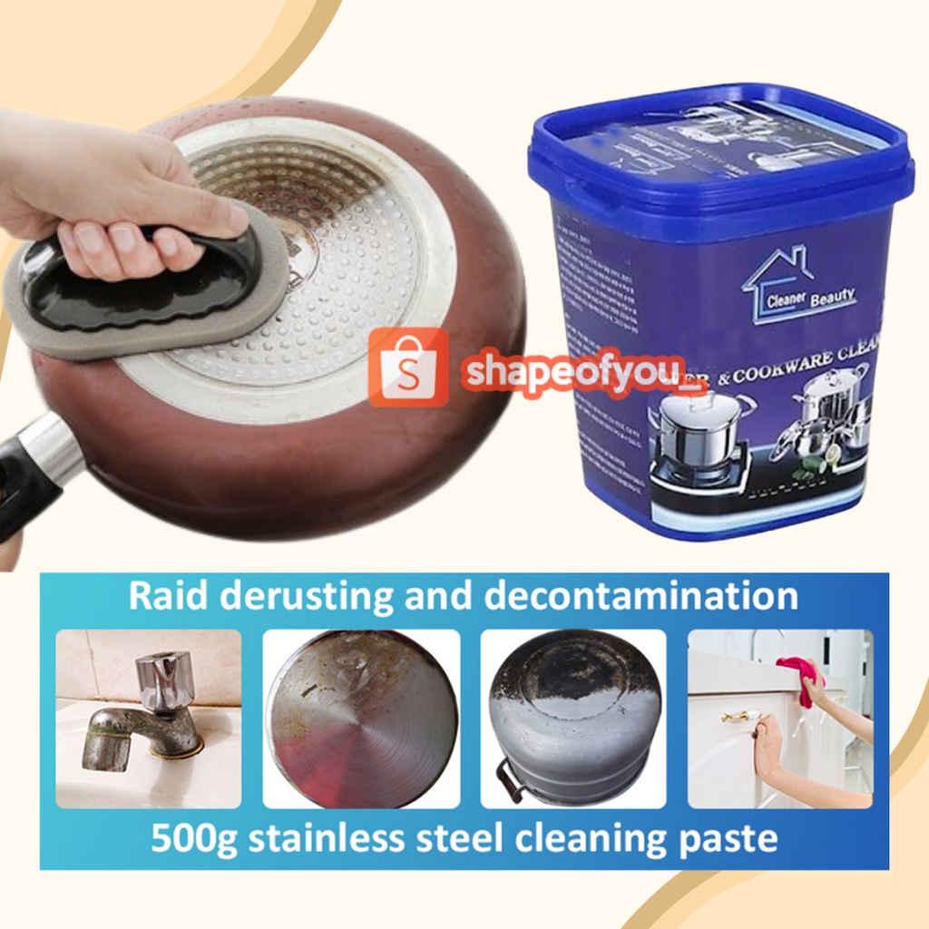 Korean Cleaner Beauty Krim Cream Pembersih Cookware Kerak Kotoran Stainless Steel Panci Teflon Noda Gosong Hangus Kran Wastafel