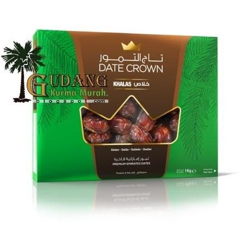 

TERLARIS KURMA DATE CROWN KHALAS @1KG X 10 PACK KHUSUS GRAB ATAU GOJEK RER69464S