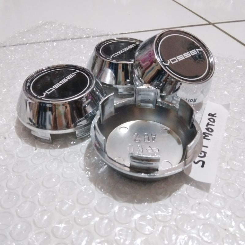 tutup velg dop roda tutup roda racing VOSSEN chrome krucut 6.5 cm