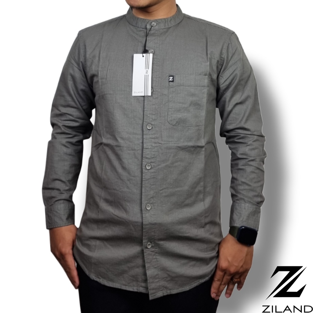 Kemko Dewasa ZILAND 005 Kemeja Koko Pria Lengan Panjang Polos Katun Sigaret Premium Ada Ukuran Jumbo High Quality