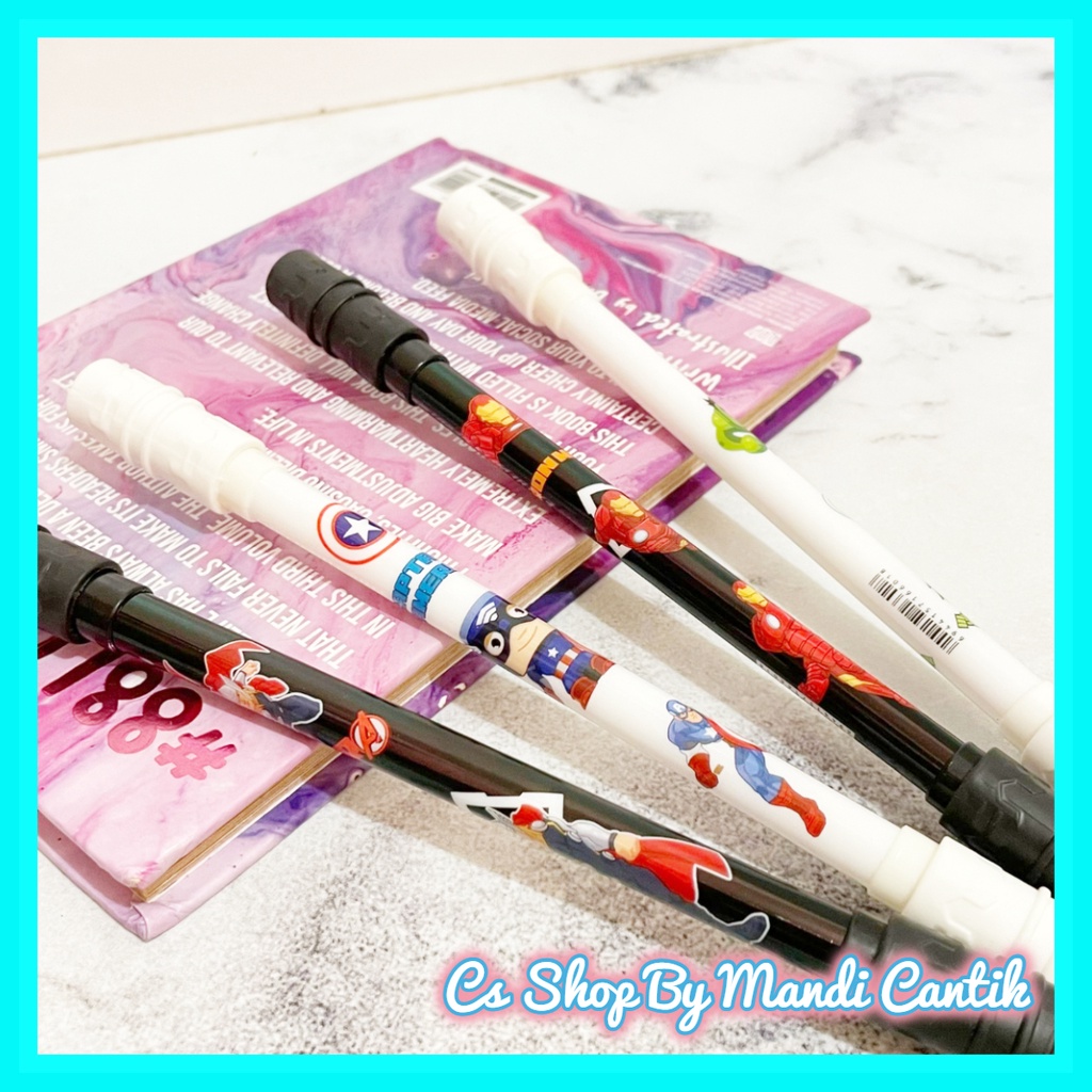 

Pulpen Gel Model Putar Magnet Karakter Super Hero Lucu Murah Bisa Cod