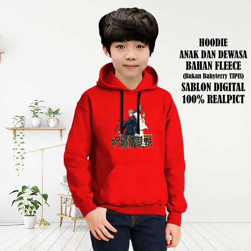 HOODIE ANAK SWEATER JUJUTSU KAISEN ITADORI YUJI UNTUK ANAK 2-10 TAHUN BISA COD KE252