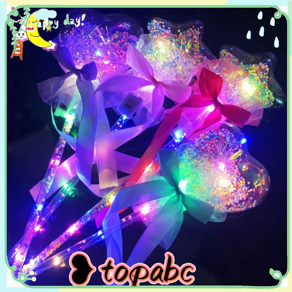 Top LED Magic Fairy Stick Pop Ball Bola Bintang 1 Pc Luminous Mainan Cheering Stick Novelty Mainan Anak Peri Kedip Tongkat Tongkat Menyala Tongkat Bola Ajaib