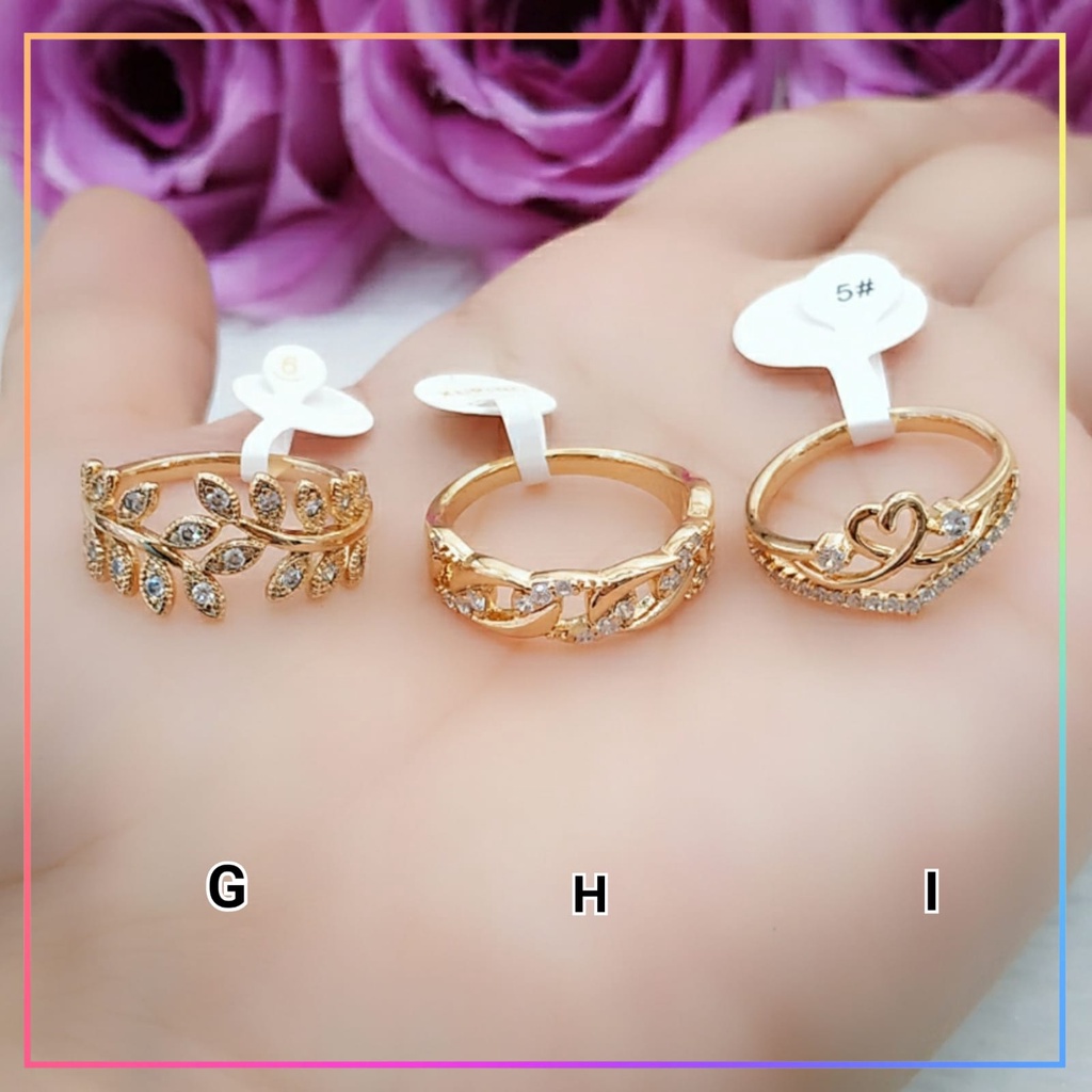 Cincin xuping cincin dewasa premium permata kilau super elegan dan cantik lapis emas gold A176